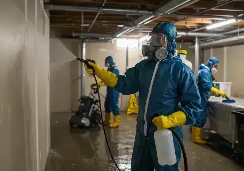 Basement Sanitization and Antimicrobial Treatment process in Creve Coeur, IL